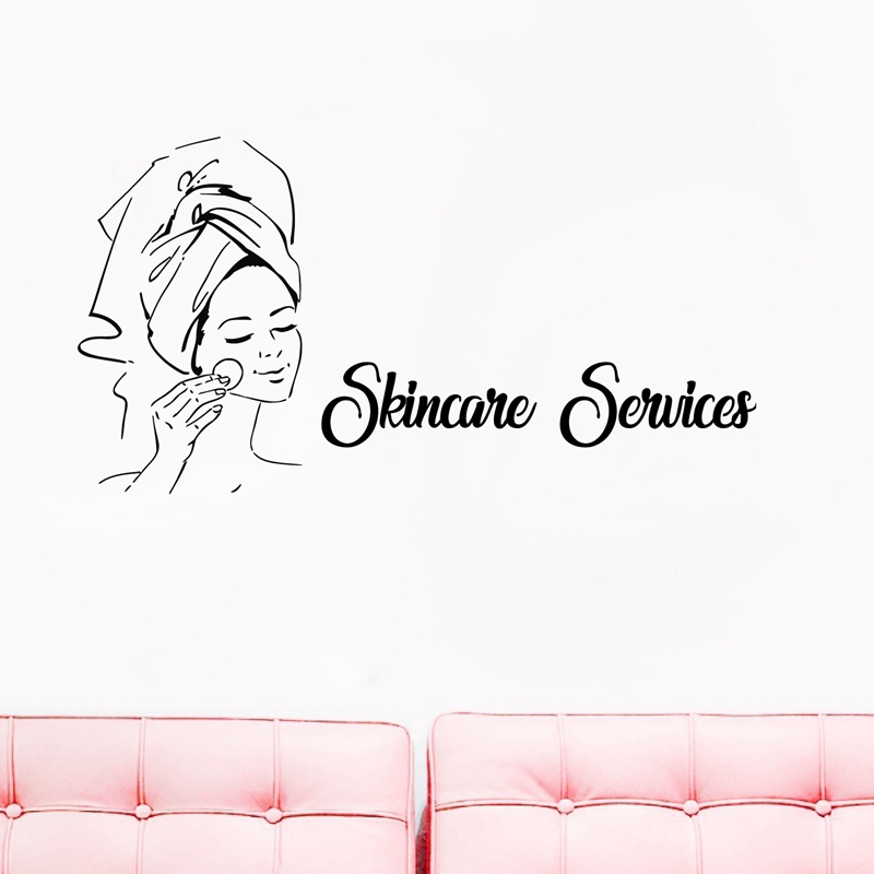 Skincare Quote - Stiker Dinding Pijat Tubuh Kutipan Wajah