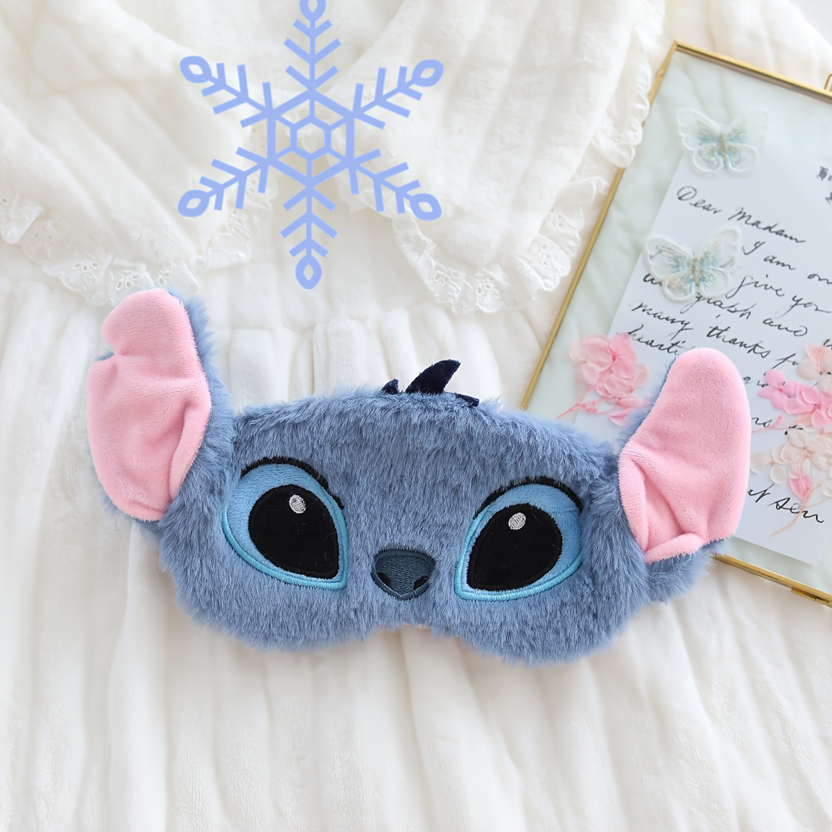 Skincare Pink - Masker mata boneka Disney Stitch dengan