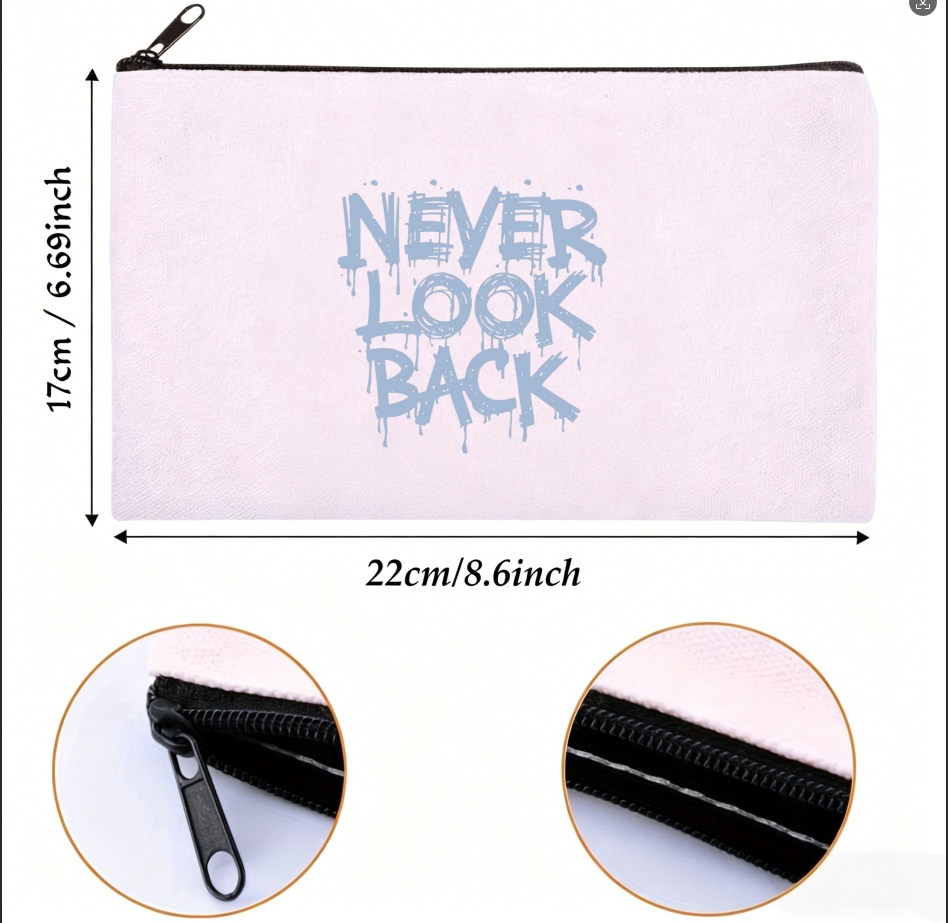 Skincare Quote - 1 Buah Tas Kosmetik Kanvas dengan