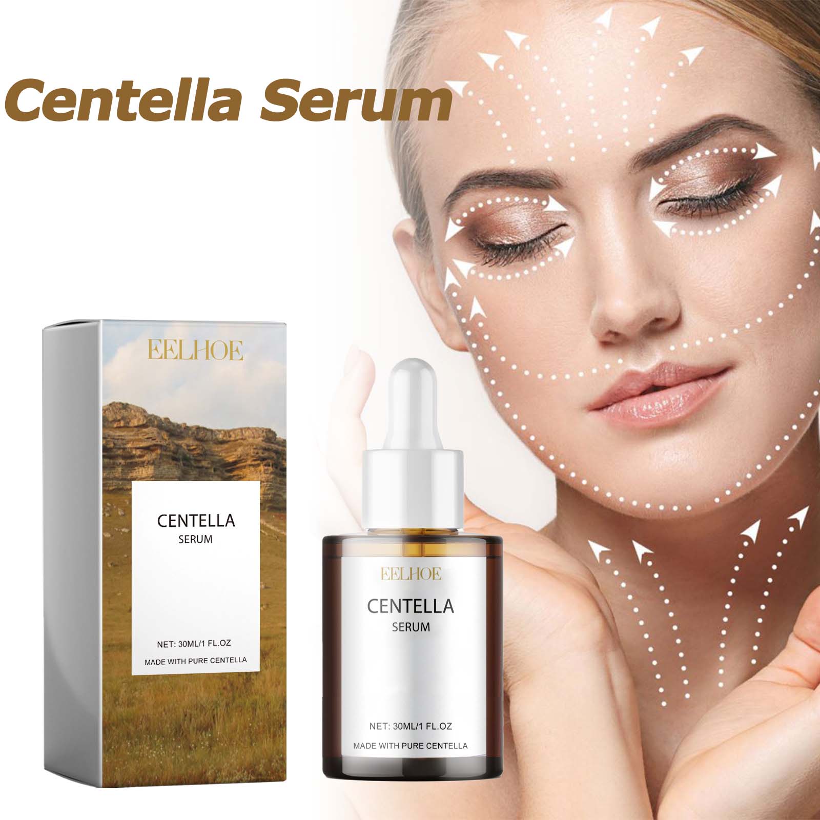 Snail Mucin Essence - Serum Centella Menutrisi, Memperbaiki Kulit Kering,