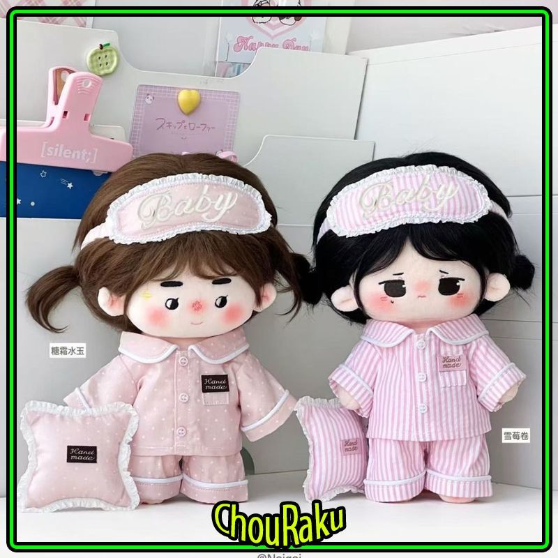 Skincare Pink - Setelan Piyama Boneka Kapas 20cm Warna