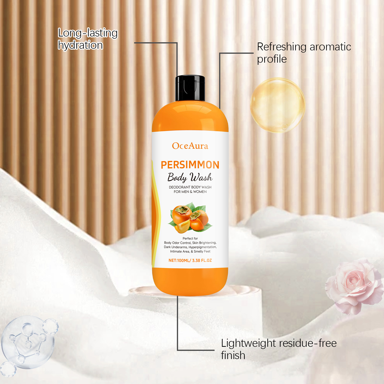 Sabun Mandi Kesemek Menghilang - Aha Bha Exfoliant ulasan dan harga