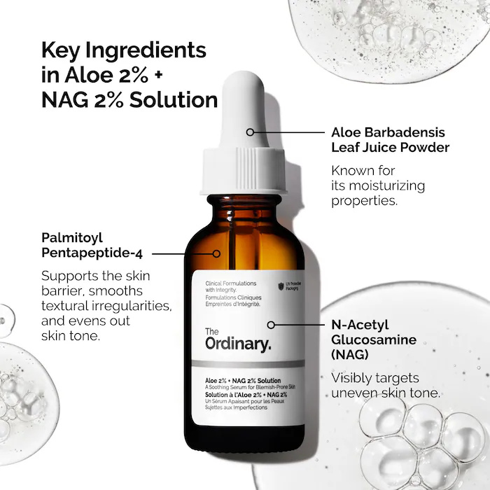 Serum Aloe 2% + NAG 2% 30ml un - Aha Bha Exfoliant ulasan dan harga